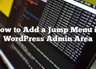 Cómo agregar un menú de salto en el área de administración de WordPress
