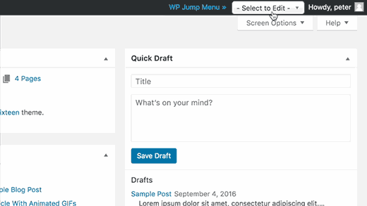 Jump Menu en acción Jump Menu en acción