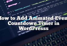 Cómo agregar un temporizador de cuenta atrás de eventos animados en WordPresss