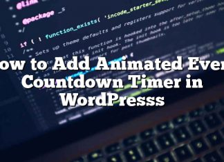 Cómo agregar un temporizador de cuenta atrás de eventos animados en WordPresss