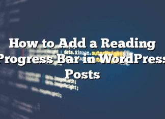 Cómo agregar una barra de progreso de lectura en las publicaciones de WordPress