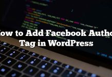 Cómo agregar una etiqueta de autor de Facebook en WordPress