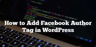 Cómo agregar una etiqueta de autor de Facebook en WordPress