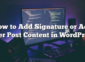 Cómo agregar una firma o anuncios después de publicar contenido en WordPress