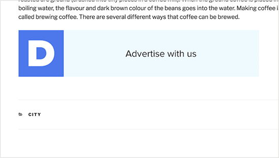 Vista previa del anuncio de firma Vista previa del anuncio de firma