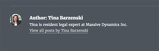 Foto del autor con biografía en WordPress 