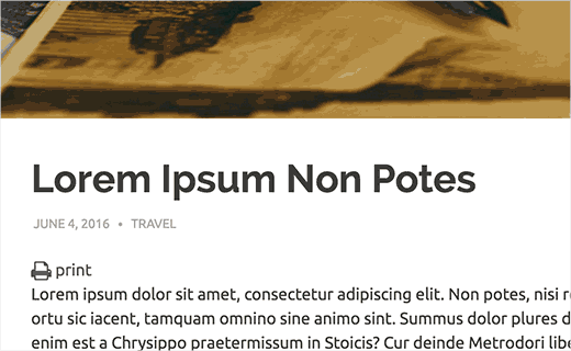 Botón Imprimir en la publicación de WordPress Botón Imprimir en la publicación de WordPress