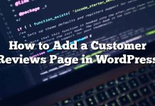 Cómo agregar una página de comentarios de clientes en WordPress