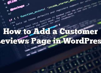 Cómo agregar una página de comentarios de clientes en WordPress