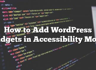 Cómo agregar widgets de WordPress en modo de accesibilidad