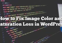 Cómo arreglar el color de la imagen y la pérdida de saturación en WordPress