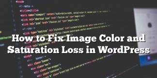 Cómo arreglar el color de la imagen y la pérdida de saturación en WordPress