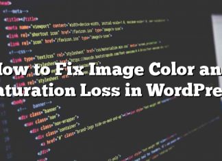 Cómo arreglar el color de la imagen y la pérdida de saturación en WordPress