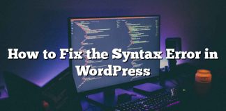 Cómo arreglar el error de sintaxis en WordPress