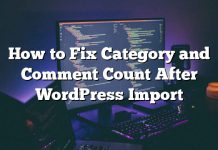 Cómo arreglar la categoría y el conteo de comentarios después de la importación de WordPress