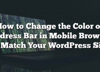 Cómo cambiar el color de la barra de direcciones en el navegador móvil para que coincida con su sitio de WordPress