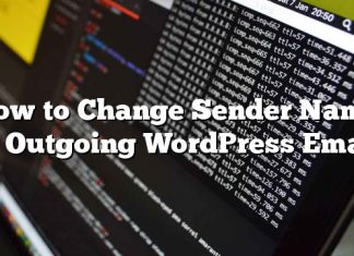 Cómo cambiar el nombre del remitente en el correo electrónico saliente de WordPress