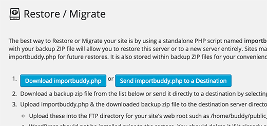 Descargue el archivo importbuddy.php en su computadora 