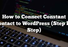 Cómo conectar el contacto constante con WordPress (paso a paso)