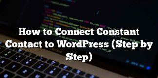 Cómo conectar el contacto constante con WordPress (paso a paso)
