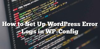 Cómo configurar registros de error de WordPress en WP-Config