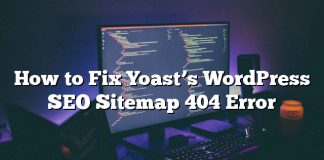 Cómo corregir el error de Yoast WordPress SEO Sitemap 404 de Yoast