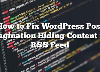 Cómo corregir la paginación de correos de WordPress Ocultar contenido en RSS