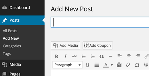 Agregar cupones en publicaciones de WordPress Agregar cupones en publicaciones de WordPress