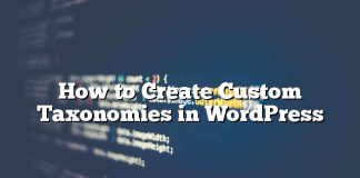 Cómo crear taxonomías personalizadas en WordPress