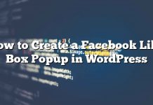 Cómo crear un cuadro emergente con me gusta de Facebook en WordPress