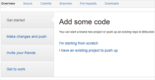 BitBucket nuevo repositorio en blanco 