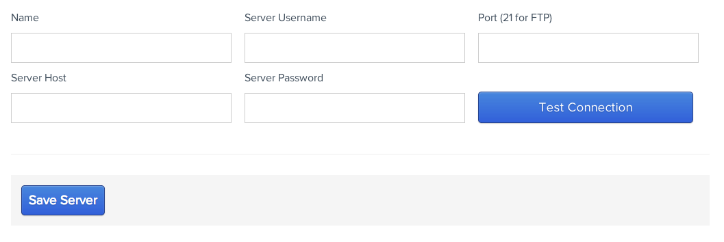 Configuración del servidor FTPloy 