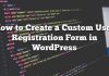 Cómo crear un formulario de registro de usuario personalizado en WordPress