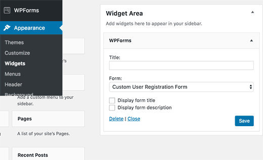 Agregue un formulario de registro de usuario personalizado a la barra lateral en WordPress 