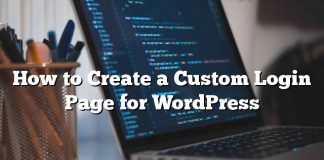 Cómo crear una página de inicio de sesión personalizada para WordPress