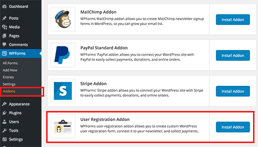 Complemento de registro de usuario Complemento de registro de usuario