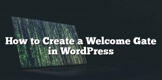 Cómo crear una puerta de bienvenida en WordPress