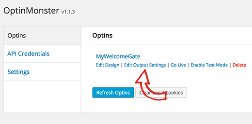 Editar la configuración de salida 