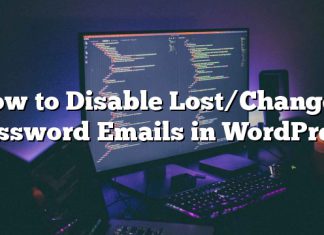Cómo deshabilitar correos electrónicos de contraseña perdidos / cambiados en WordPress