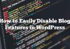 Cómo deshabilitar fácilmente las características del blog en WordPress