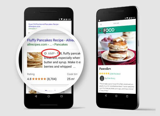 Páginas de AMP que aparecen en los resultados de búsqueda de Google Páginas de AMP que aparecen en los resultados de búsqueda de Google
