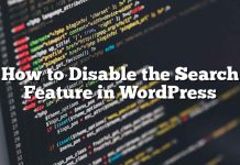 Cómo deshabilitar la función de búsqueda en WordPress