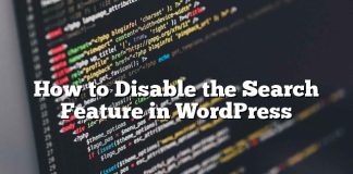 Cómo deshabilitar la función de búsqueda en WordPress