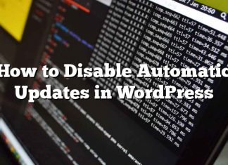 Cómo deshabilitar las actualizaciones automáticas en WordPress