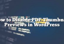 Cómo deshabilitar las previsualizaciones en miniatura de PDF en WordPress