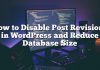 Cómo deshabilitar las revisiones de publicaciones en WordPress y reducir el tamaño de la base de datos