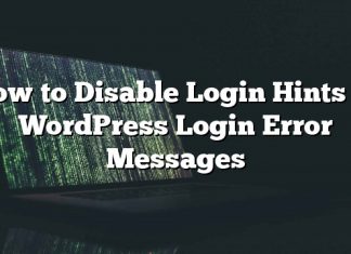 Cómo deshabilitar sugerencias de inicio de sesión en WordPress Mensajes de error de inicio de sesión