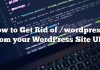 Cómo deshacerse de / wordpress / de su URL del sitio de WordPress