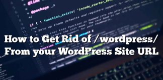 Cómo deshacerse de / wordpress / de su URL del sitio de WordPress