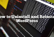 Cómo desinstalar y reinstalar WordPress